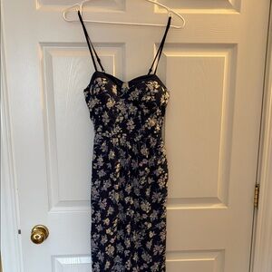 Floral Navy Jumpsuit